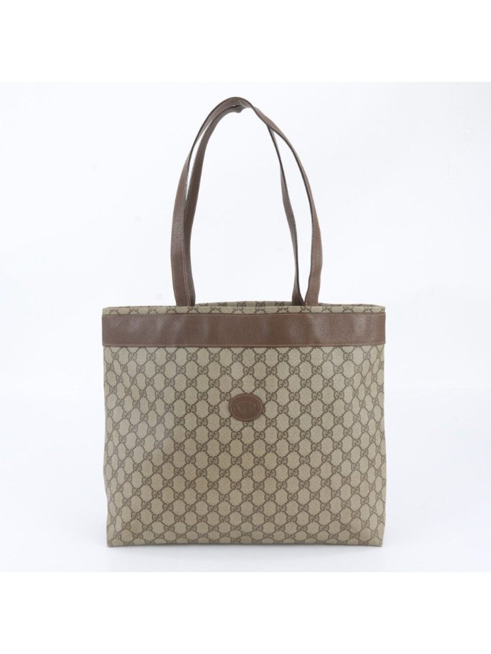 Gucci Vintage GG Supreme Leather Tote Bag Shoulder Business Document